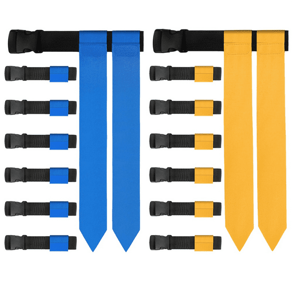 Flag Football Belts, 14 Player Adjustable Set for Sports Training Competition