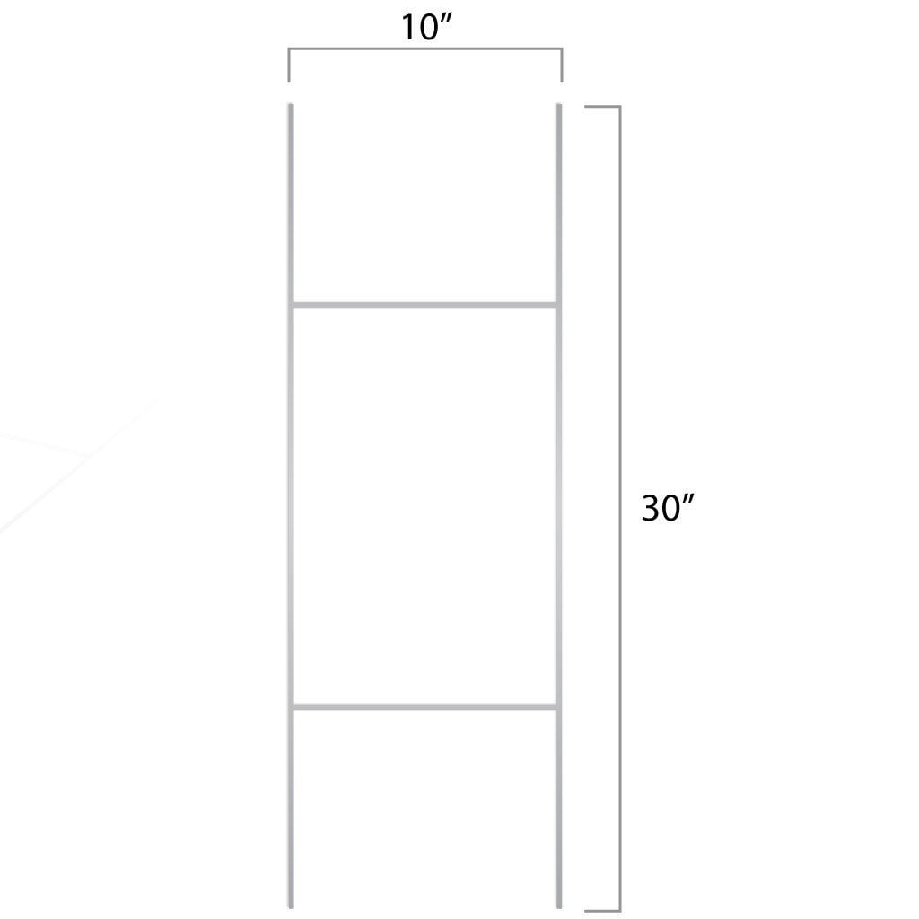 VictoryStore 25 Pack: Standard H Frame Wire Stakes 10x 30 inches, Package of 25 Yard Sign Stake Use with 4 Millimeter Corrugated Signs