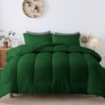thumbnail image 2 of 1 Piece Luxurious Straight Line Pattern Comforter All Season 800 Threads Count Twin/Twin XL Size - Ultra Soft 550 GSM 100% Egyptian Cotton (Solid Green Colour ), 2 of 6