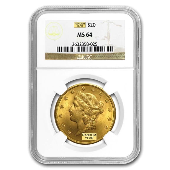 $20 Liberty Gold Double Eagle MS-64 NGC (Random)