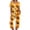 Orange, variant on Women's Halloween Pajama Set Short Sleeve V Neck Top and Cropped Pants Lightweight Breathable Lounge Outfit with Pumpkin Print Casual Sportswear for Daily Wear Black L