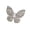 Silver, variant on Women Brooch Three-Dimensional Butterfly Design Pin with Imitation Pearls Rhinestones Suits Coats Sweaters Badge Formal Occasions Decorative Accessories