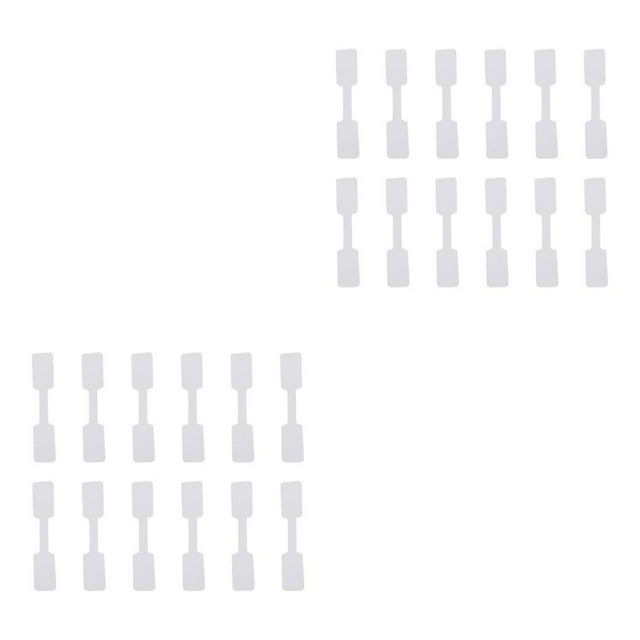 ZheElen 100Pcs Price Tags Jewelry Tag Portable Self-Adhesive Blank Label Square Heads Paper Sticker Rectangle Labels Bracelet As Shown 2Set