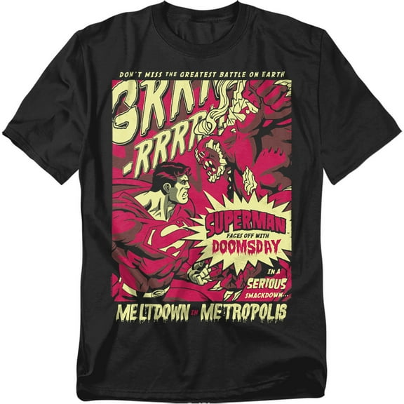 Superman T-Shirt Metropolis Meltdown Unisex Graphic Tee For Men & Women