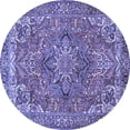 thumbnail image 1 of Ahgly Company Machine Washable Indoor Round Persian Blue Traditional Area Rugs, 5' Round, 1 of 4