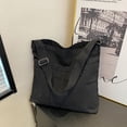thumbnail image 3 of Bolso bandolera de viaje para mujer, bolso de hombro de lona portátil, bolso diario (negro), 3 of 6