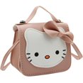 thumbnail image 1 of Bolso para niños pequeños con lazo de dibujos animados, bolso cruzado con forma de gato, bolso de hombro de cuero pequeño para niñas pequeñas, bolso de mano, 1 of 5