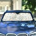 thumbnail image 4 of Watercolor Wildflowers Car Windshield Sun Shade Foldable Car Front Window Visor Heat and UV Protection 53x23.5, 4 of 8