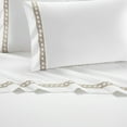 thumbnail image 2 of Chic Home Daria 4-Piece Embroidered Cotton Sheet Set, King, Taupe, 2 of 2