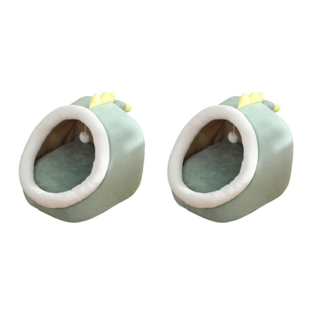 Cueva cama perro Methold con pelota de juguete sin deformación Verde 32x30x28cm