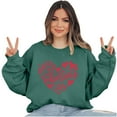 thumbnail image 4 of Wycnly Womens Valentine's Day Sweatshirt Crewneck Sweatshirt for Women Happy Valentine's Day Trendy Letter Print Pullover Sweater Ladies Girls Spring Loose Long Sleeve Tops, 4 of 6