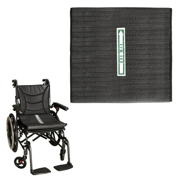 Ehucon One Way Transfer Cushion, Repositioning Seat Pad for Elderly and Limited Mobility, Non-Slip Support for Wheelchair, Chair, or Bed, 17 x 17 in, Black, No Handle