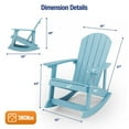 thumbnail image 2 of WINSOON Outdoor Rocking Chair,Adirondack Rocking Chair-Baby Blue, 2 of 7