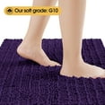 thumbnail image 4 of HAKUNA Upgrade Extra Large Dark Purple Bathroom Rug Set 3 Pieces Ultra Soft, Thick Absorbent Bath Mats, Non Slip Chenille Toilet Mat for Bathroom, Bedroom, Kitchen, Egglant, 4 of 8