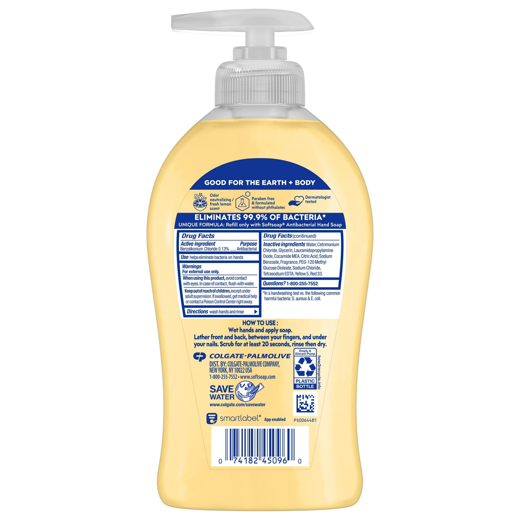 Softsoap Liquid Hand Soap, Antibacterial Kitchen Fresh Hands, 11.25 oz, 3 Pack