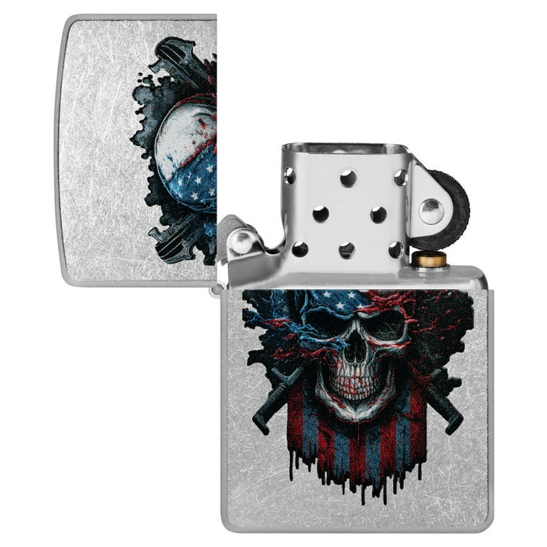 Zippo American Skull Street Chrome Pocket Lighter - Walmart.com