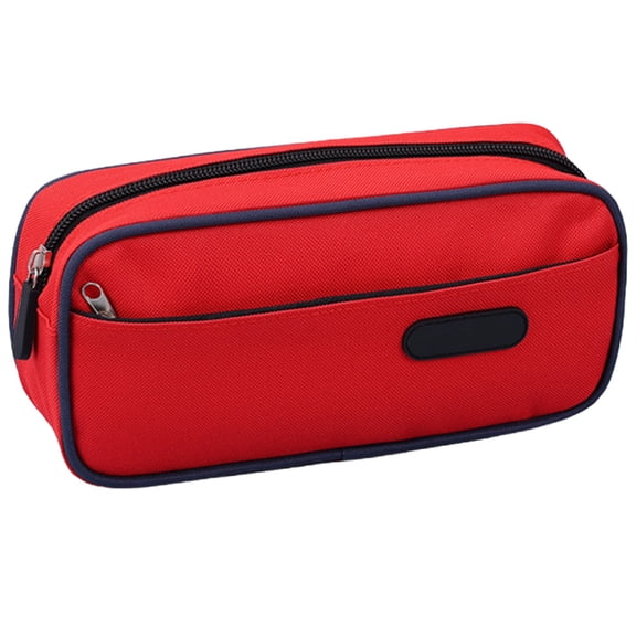 Solivara Multifunctional Large Capacity Double Layer Pencil Case For Home Office Use(Watermelon Red,8.66*3.54 in)