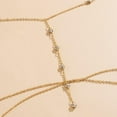 thumbnail image 4 of 1pc Alloy Rhinestone Sexy Layered Body Chains Bikini Body Chain Jewelry for Women Golden 560~900mm, 4 of 9