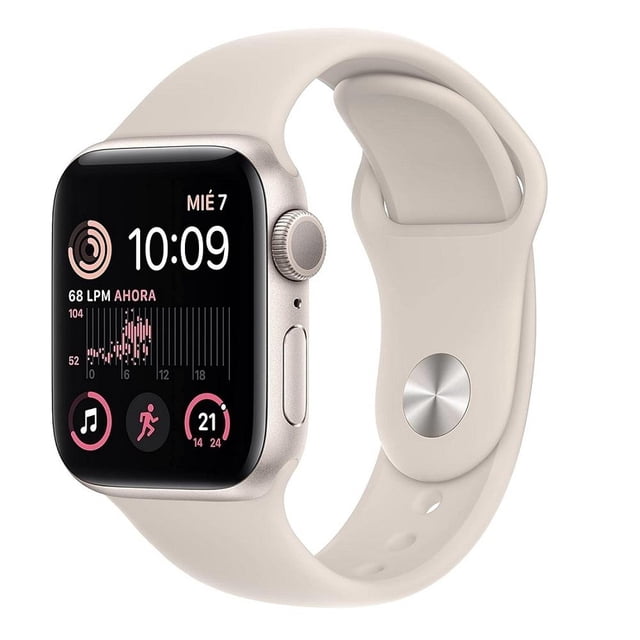 Reloj Inteligente Apple Watch SE2 GPS 40mm con Caja Aluminio Dorado y Correa Deportiva Blanco Estelar