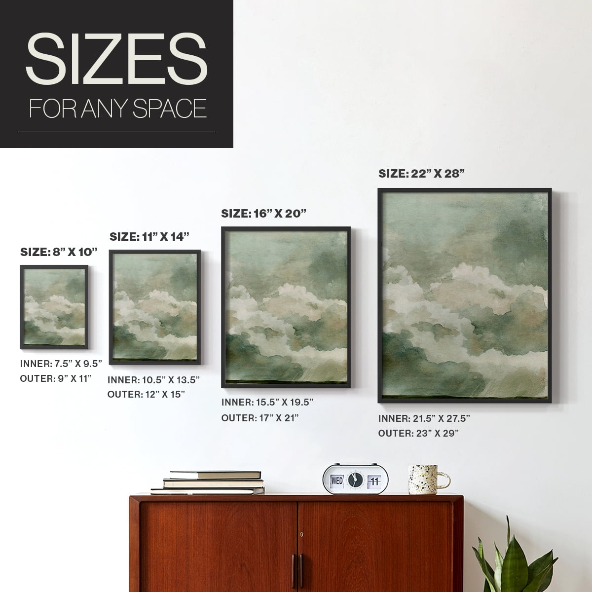 Coming Rain II Framed Print in Black Solid Wood Framed Print No Nail Hanging