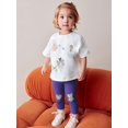thumbnail image 2 of Bellafa Toddler Girls Clothes 2-7 Years Outfits Fariy Graphic Top + Solid Long Pants 2PC Summer Clothing Set, 2 of 8