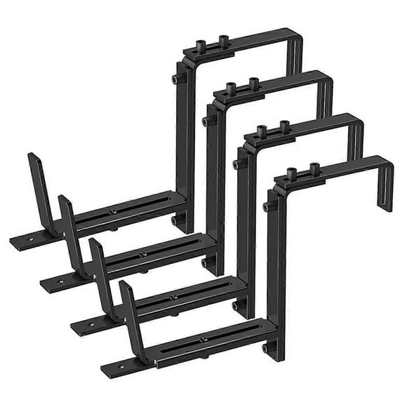 4PCS Adjustable Planter Box Bracket (6 to 12.5 Inches) for Flower Box Holders, Window Boxes Planter