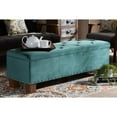thumbnail image 5 of Baxton Studio Hannah Teal Blue Velvet Upholstered Storage Ottoman Bench, 5 of 5