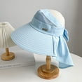 thumbnail image 4 of Yoyauz Summer Hat Women's Sun Hat Fishing Hat Wide brimmed Shawl Collar Flip UPF50+Sunshade Hat Beach, 4 of 5