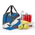 thumbnail image 3 of Kdxio Shark With Sunglasses and Lobste Print Insulated Lunch Bag,Reusable Tote Lunch Box for Women Men,Leakproof Cooler Lunch Bags for Work Office Travel Picnic, 3 of 6