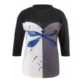 thumbnail image 4 of Moda mujer casual cuello redondo manga larga prind pullover blusa sudadera de moda Fridja  hkj796, 4 of 5