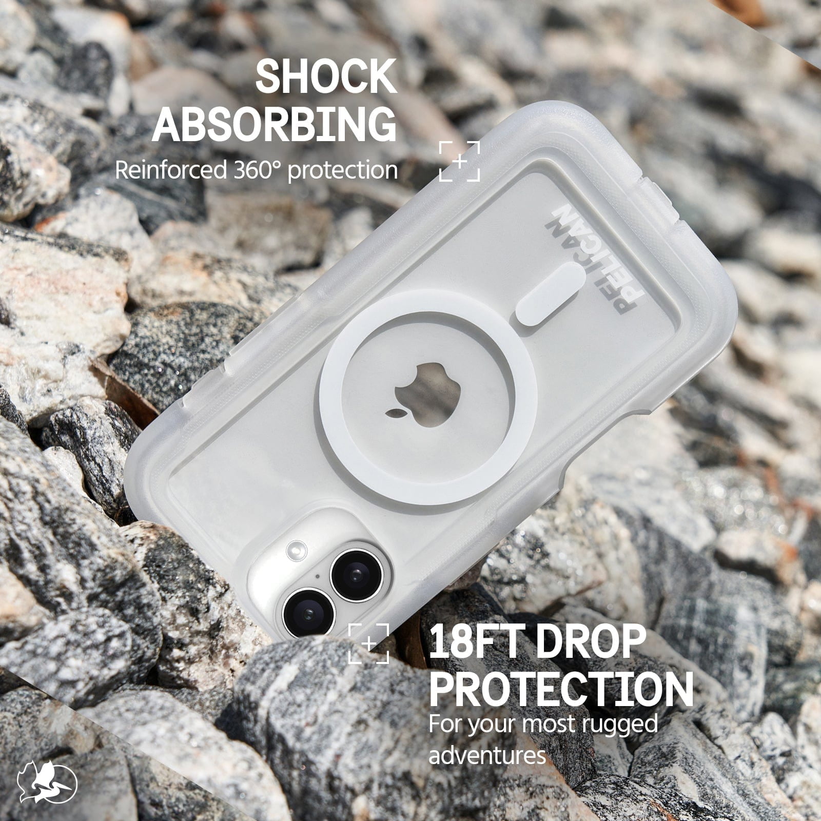 Pelican Voyager MagSafe Case and Holster for iPhone 16 Clear