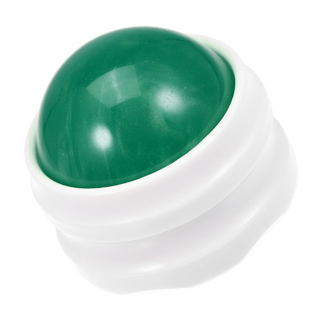 Herramienta de masaje manual con rodillo de bola única para el cuerpo, alivia el estrés, fabricada en polipropileno y resina artificial, color verde