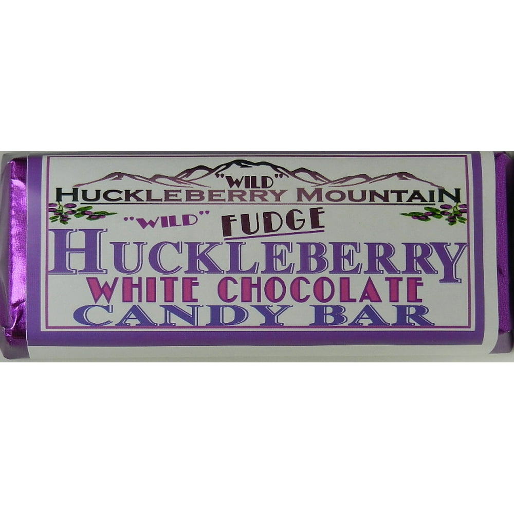 Wild Huckleberry Mountain Huckleberry WHITE Fudge Candy Bar 3 oz