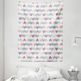 thumbnail image 1 of Geometric Decor Tapestry, Oriental Chevron Ikat Motif with Eastern Influences Boho Art Print, Wall Hanging for Bedroom Living Room Dorm Decor, 60W X 80L Inches, Violet Pink Teal, by Ambesonne, 1 of 2
