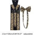 thumbnail image 2 of Ensemble Bretelles Unisexe Large Imprimé Léopard Réglable 3 Clips Y-back Ceinture, Kaki, 2 of 4