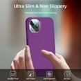 thumbnail image 5 of [5 in 1 for iPhone 11 Pro Case 5.8 inch, with 2 Pack Screen Protector + 2 Pack Camera Lens Protector, Liquid Silicone Slim Shockproof Protective Phone Case [Microfiber Lining] (Violet Red), 5 of 14