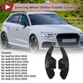thumbnail image 2 of Accesorios interiores únicos Bargains 1 juego de extensiones de palanca de cambio de volante de plástico negro para Audi A3 2013-2016, 2 of 6