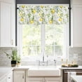thumbnail image 3 of Summer Lemon Kitchen Valances for Windows 42x12 Inch Kitchen Curtains Valances Rod Pocket Watercolor Yellow Spring Floral Botanical Bathroom Window Valances for Window Treatment Decor, 3 of 6