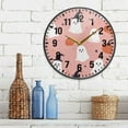 thumbnail image 3 of Yayeee Wall Clock Battery Operated 9.5" Silent Non-Ticking for Living Room, Pink Cartoon Halloween, 3 of 8