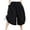 Black, variant on AWXNJUX Cargo Pants Women Plus Size Women's Pants Summer Loose Wide Leg Pants Elastic Waist Ladies Culottes Capri Pants Chiffon Pants Woman'S Pants Womens Casual Pants (Navy Blue,XXXXXL)