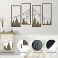 thumbnail image 5 of ESTART 4 PCS Metal Mountain and Forest Wall Art, Colorful Rustic Nature Landscape Decor for Living Room, Bedroom, or Office (Middle), 5 of 9