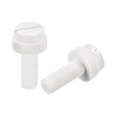 

Uxcell Plastic Machine Screws M8x20mm PP Slotted Knurled Fasteners Bolts White 40Pack
