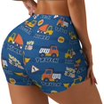 thumbnail image 2 of Fotbe Construction Vehicles Seamless Shorts, Womens Workout Shorts High Waist Stretch Booty Short for Gym/Yoga/Running/Biking-Small, 2 of 9