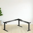 thumbnail image 2 of Stand Up Desk Store Triple Motor Electric L-Shaped Corner Standing Desk EZ Assemble Frame with Adjustable Width (Black, Frame Only), 2 of 5