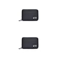 thumbnail image 2 of Sidaley Organizador de dispositivos, bolsa de almacenamiento de Cable USB, accesorios electrónicos digitales de viaje, funda, USB, soporte para Negro 2piezas, 2 of 5