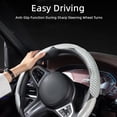 thumbnail image 2 of Carbon Fiber Silicone Anti-Slip Car Steering Wheel Cover Universal Fit, Carbon Fiber Steering Wheel Cover, Fibra De Carbono para Carro, 3 Piece Steering Wheel Covers, Snap On, 2 of 7