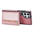 thumbnail image 6 of Dteck Zipper Storage Wallet Case for Samsung Galaxy S23 Ultra, Skin Friendly Feel Leather Case with Magnetic Clasp and Back Muliti-Card Slots Holster for Galaxy S23 Ultra,Rosegold, 6 of 6
