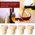 thumbnail image 2 of 30X Tapones de Corcho para de Vino Tapones de Corcho En Forma de T para Vino Tapón de Corcho de Vino Tapones de Vino Reutilizables Tapones de Vino de Madera Y Goma, 2 of 5