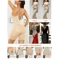 thumbnail image 6 of Sveltors Shapewear Bodysuit for Women Tummy Control Plunge Backless Shapewear Mid Thigh Mesh Shaping Body Shaper, 6 of 8