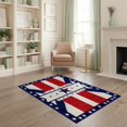 thumbnail image 2 of ODIKA Front Patriotic Door Striped Spangled Bold Generic Stars Vintage for Dorm Room, Small Living Apartment, Stain Resistant Low Profile, 2 of 7